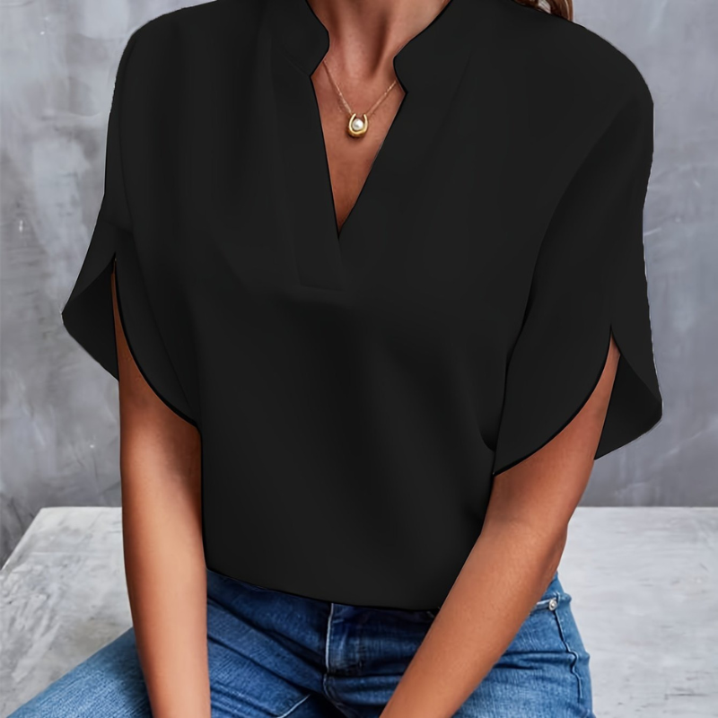 Élodie – Blouse à manches courtes femme