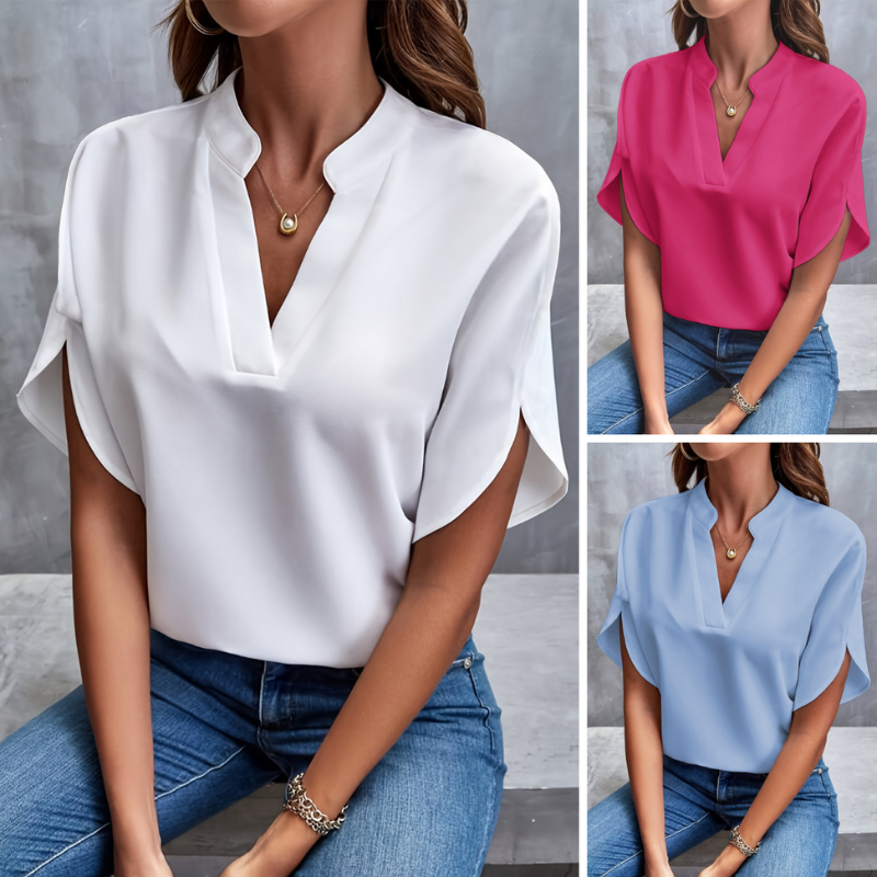 Élodie – Blouse à manches courtes femme
