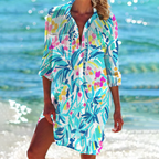 Apolline – Robe chemise imprimée femme