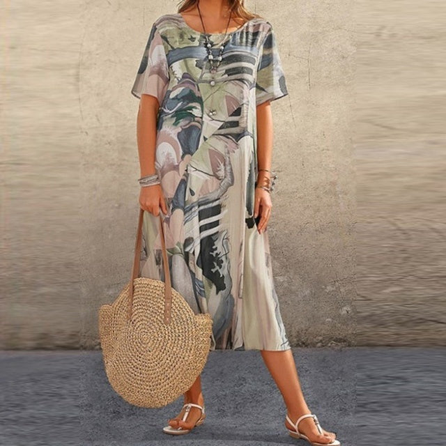 Solène – Robe d’été imprimée femme