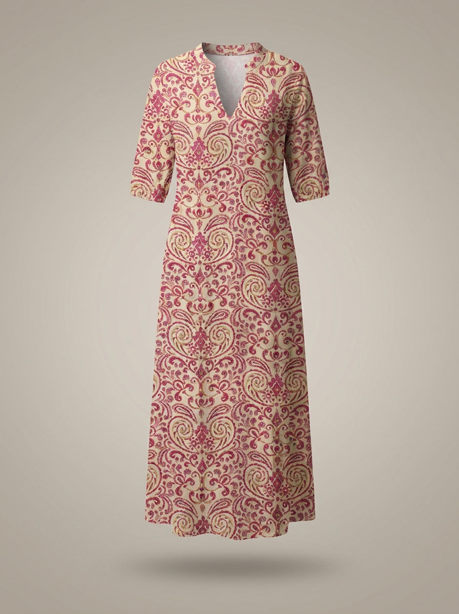 Clémence – Robe midi à imprimé floral femme