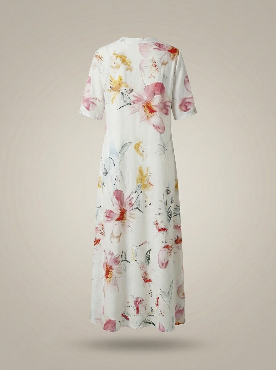 Clémence – Robe midi à imprimé floral femme
