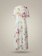 Clémence – Robe midi à imprimé floral femme