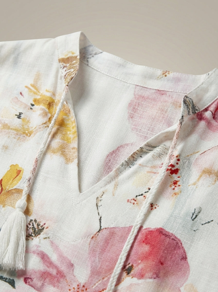 Clémence – Robe midi à imprimé floral femme
