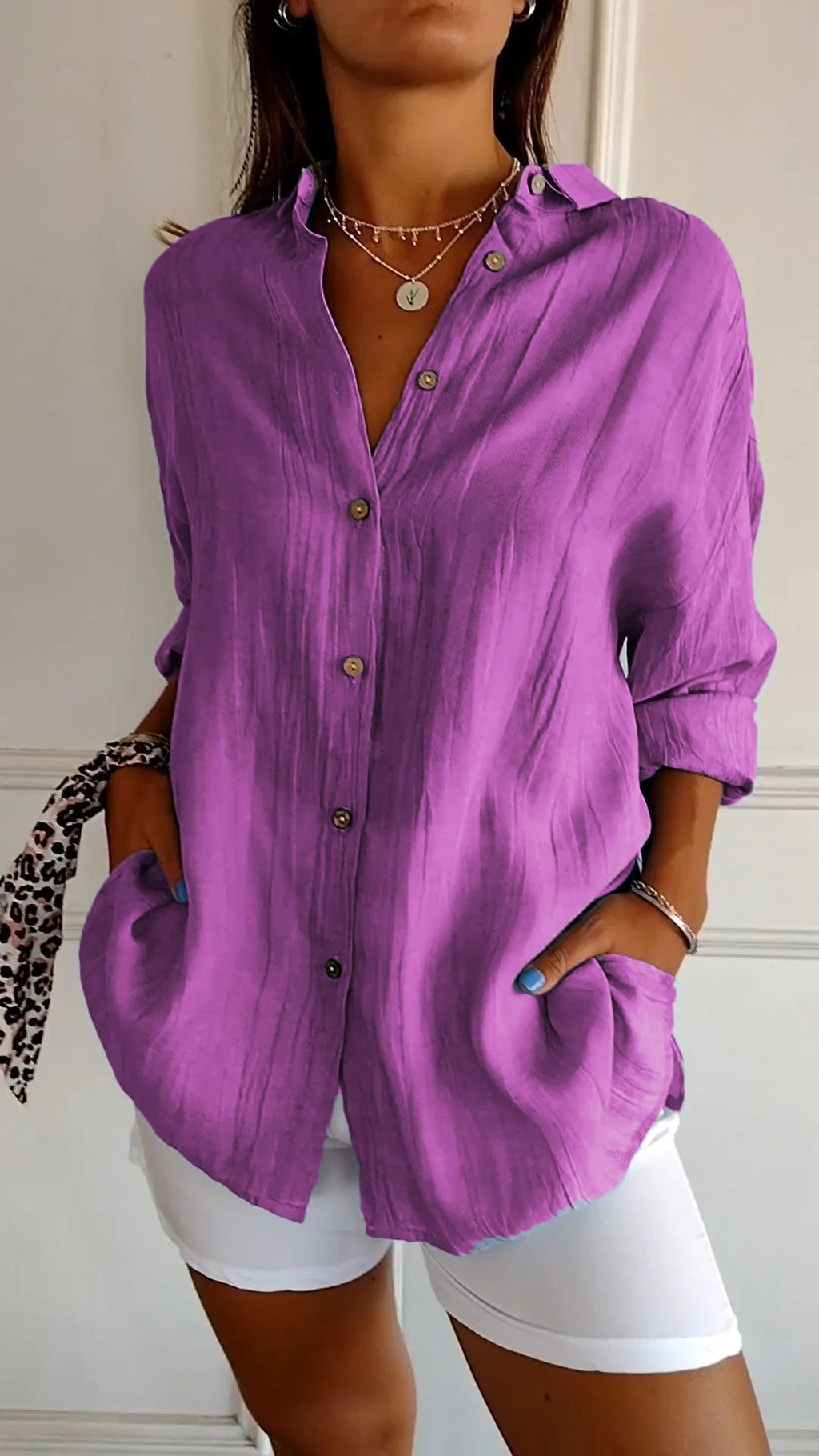 Lucie – Blouse à boutons femme