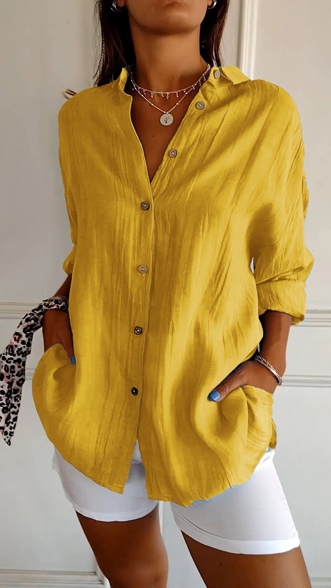 Lucie – Blouse à boutons femme