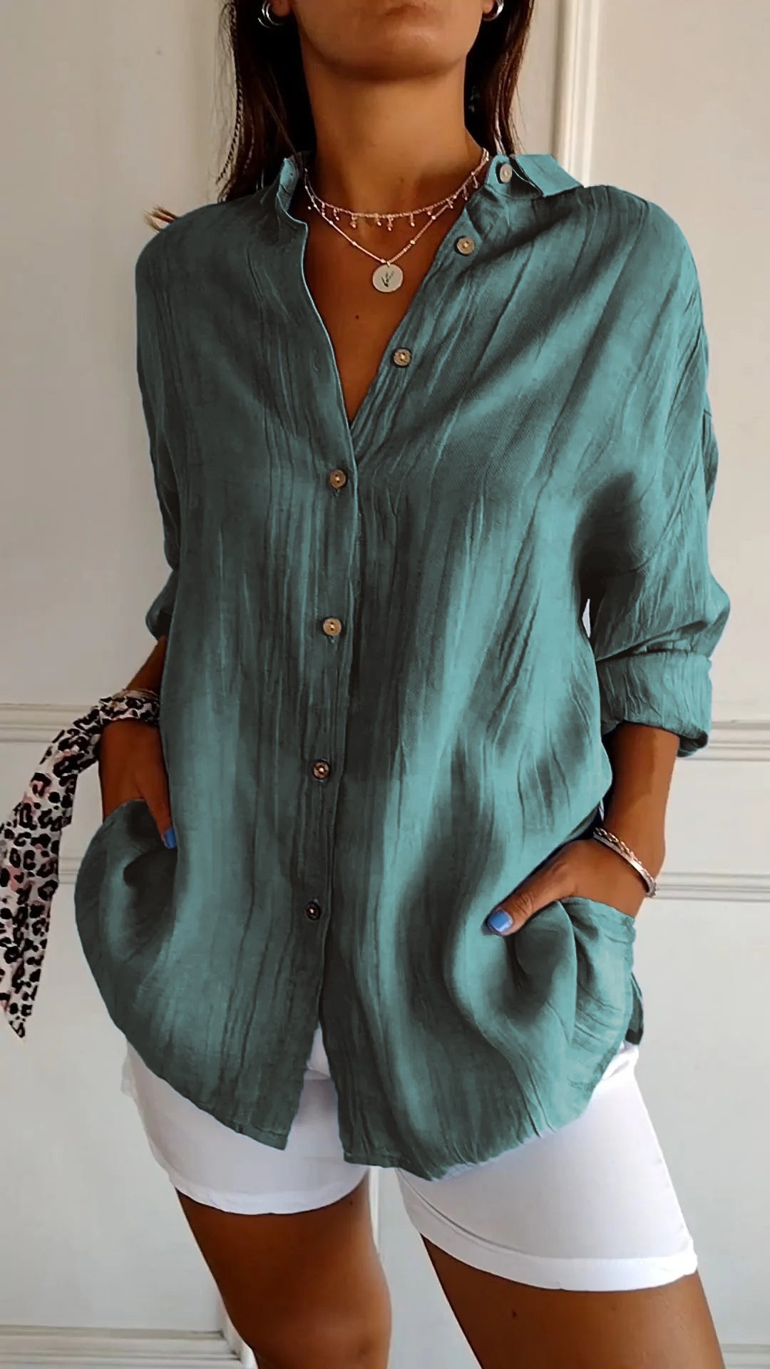 Lucie – Blouse à boutons femme
