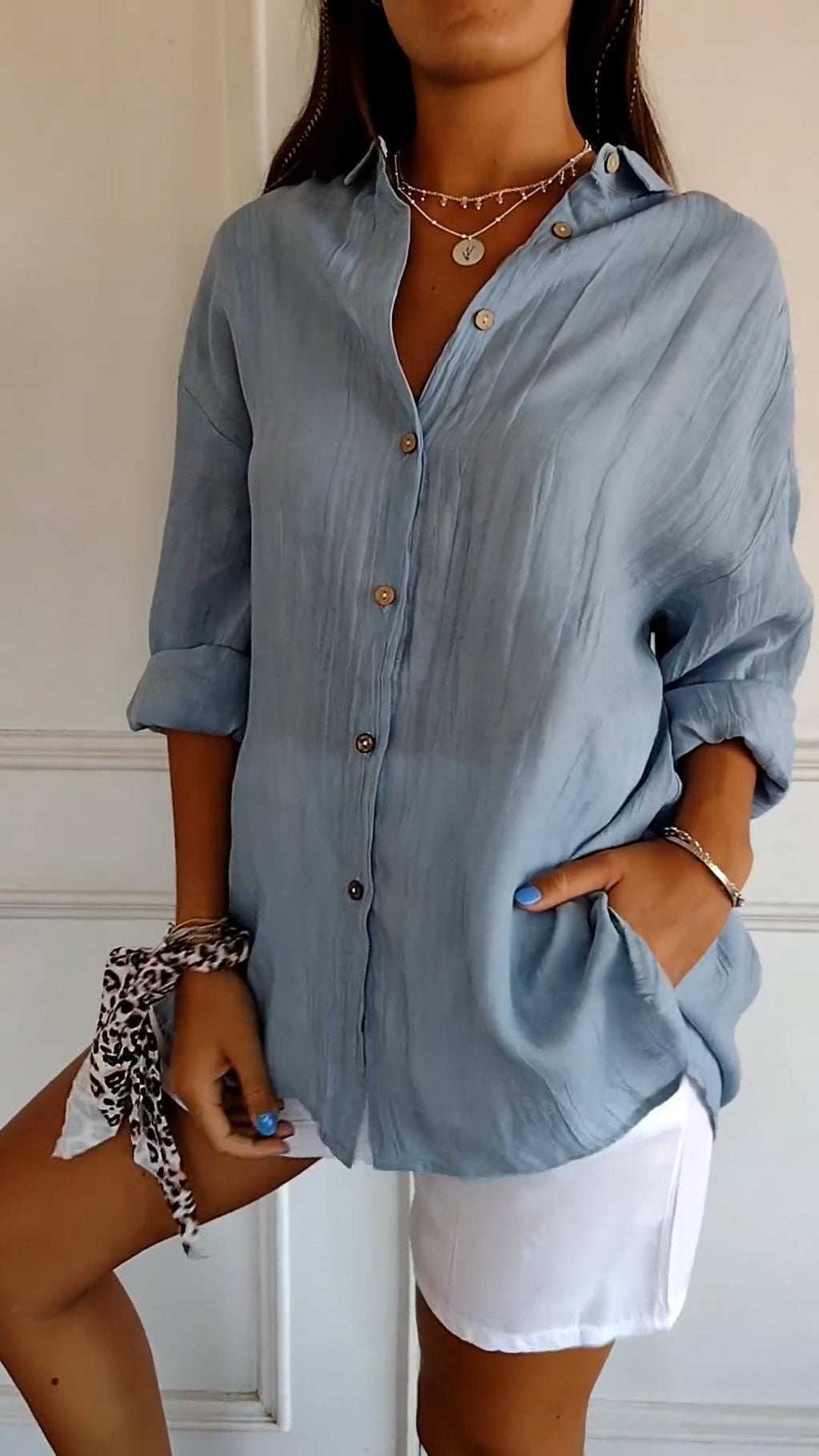 Lucie – Blouse à boutons femme