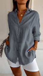 Lucie – Blouse à boutons femme