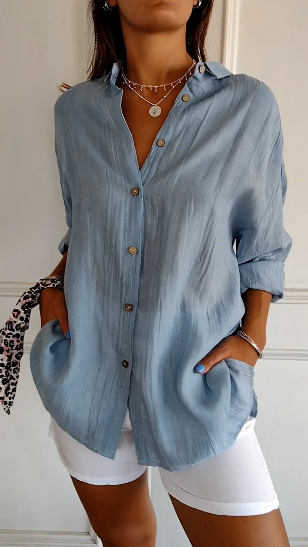 Lucie – Blouse à boutons femme