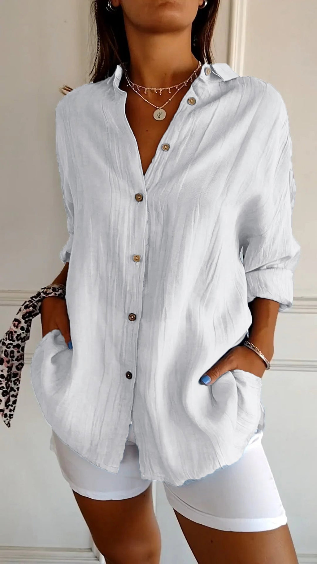 Lucie – Blouse à boutons femme