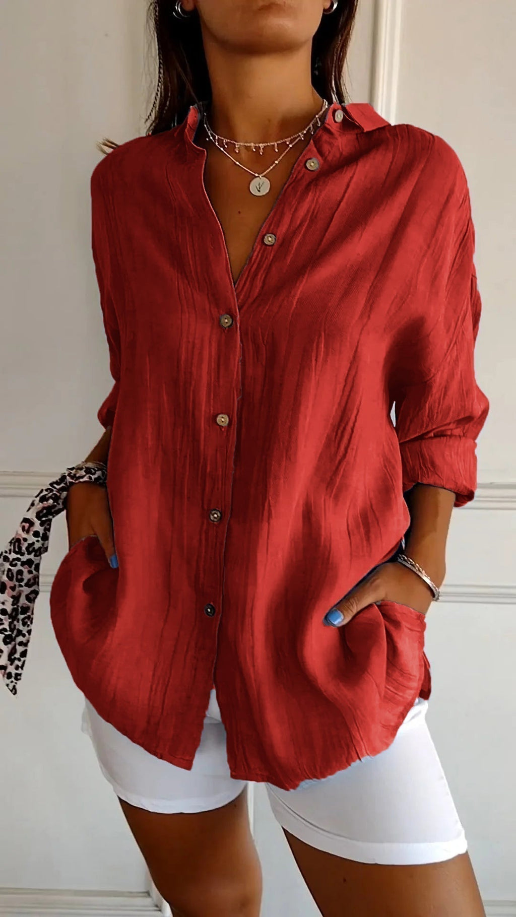 Lucie – Blouse à boutons femme